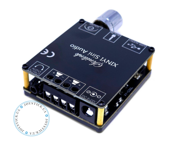 Підсилювач звуку двоканальний C50L 50x2 Ват D-клас - підтримка Bluetooth AUX USB Колір Чорний